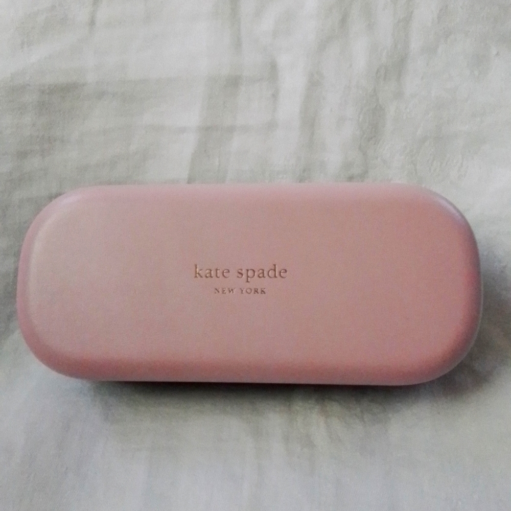 Kate Spade pink & green eyeglass case